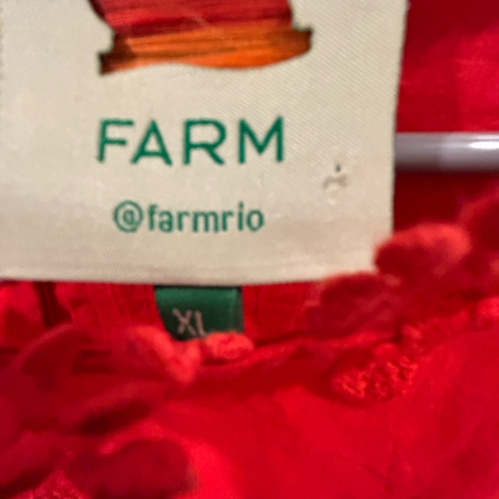 FARM Rio Vibrant Red Blouse - Picture 6 of 10